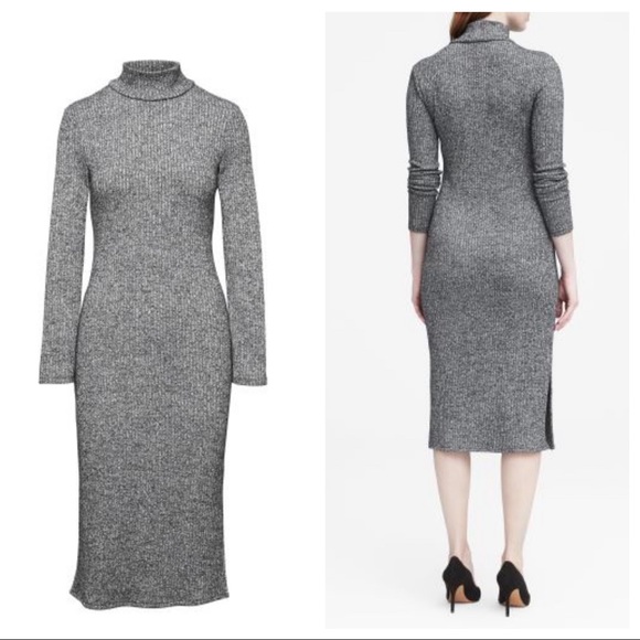 Banana Republic Ribbed Turtleneck Dress - Picture 3 of 9